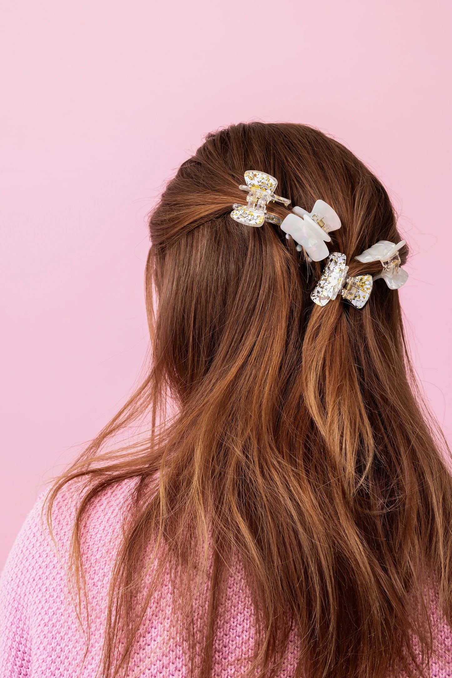 Mini Claw Clips - Pearl Confetti - 4