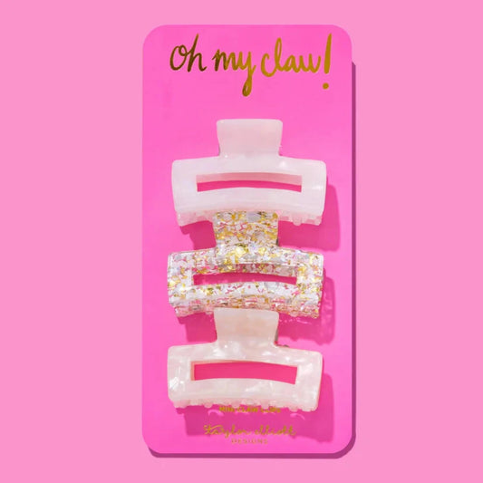 Claw Clip Trio - Pearl Confetti - 4