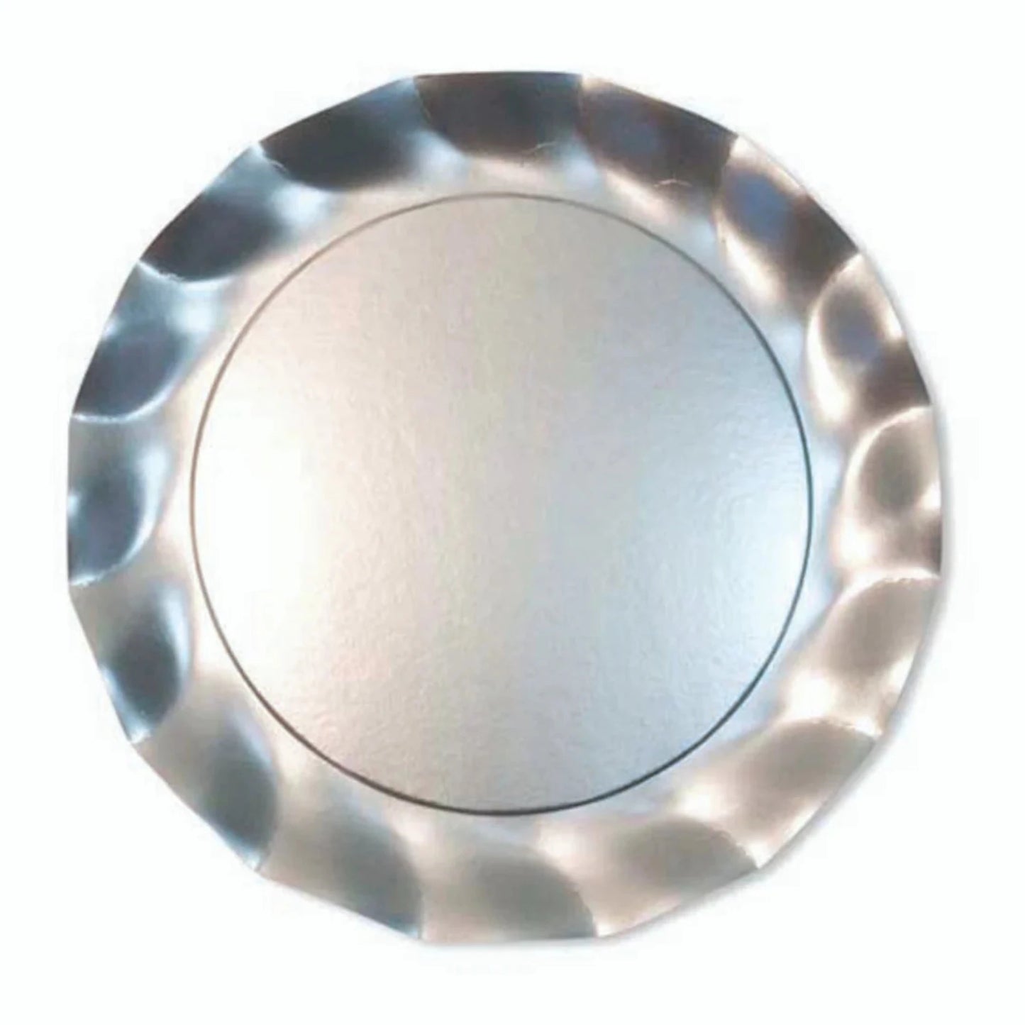 Wavy Salad Plate Satin Silver