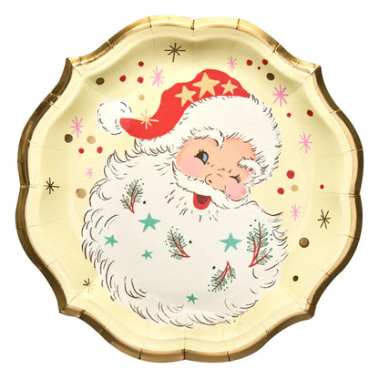 Vintage Santa Dinner Plates/8pk