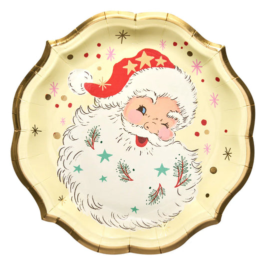 Vintage Santa Dinner Plates/8pk