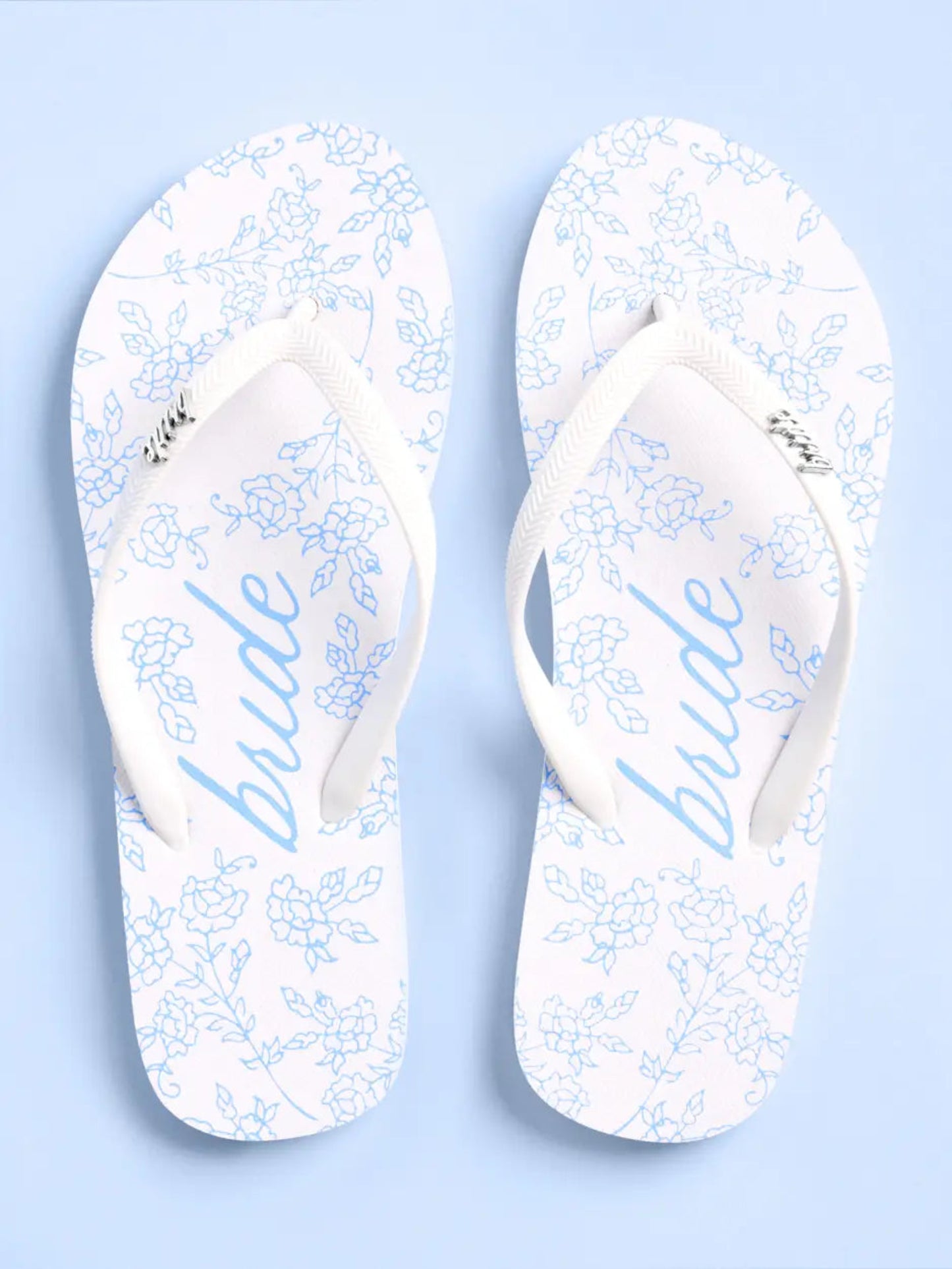Blue Bride Flip Flops