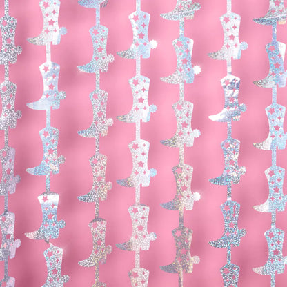 Cowgirl Boot Iridescent Curtain