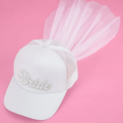Bride Pearl Hat with Veil