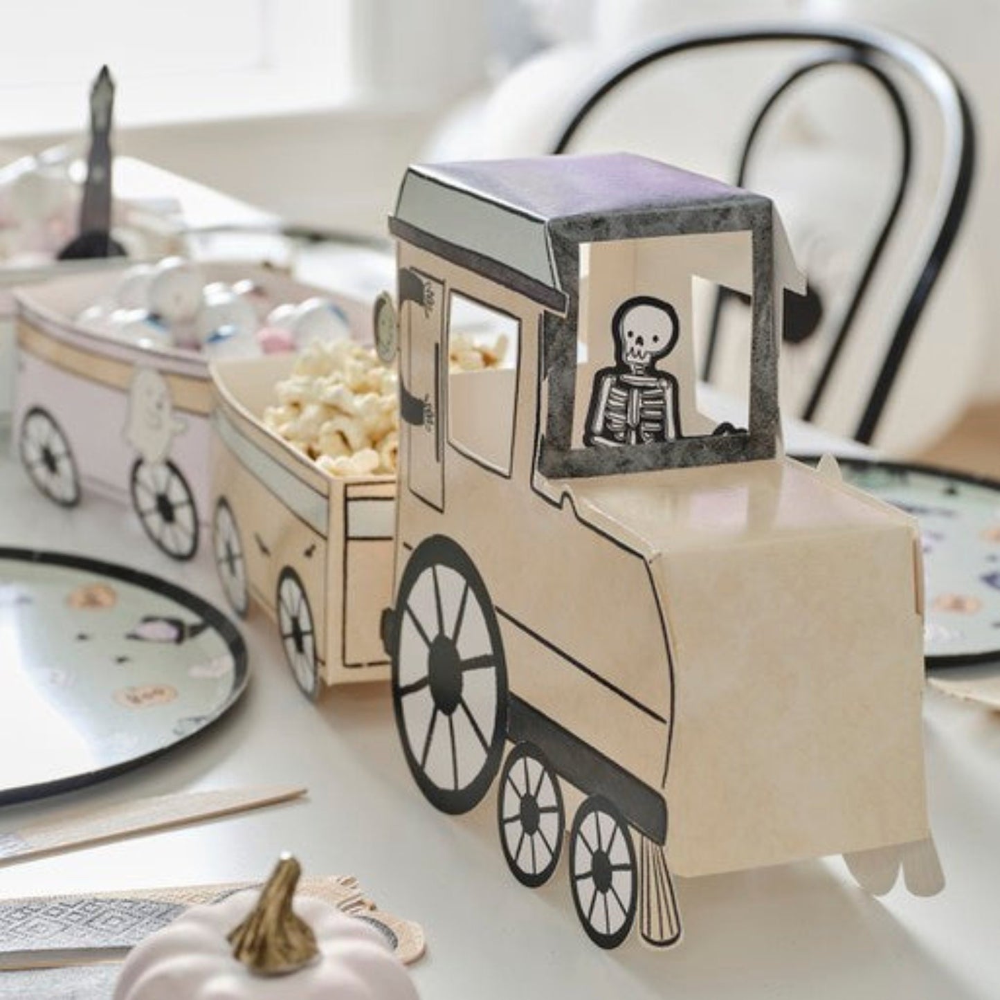 Halloween Ghost Train Treat Decoration Stand