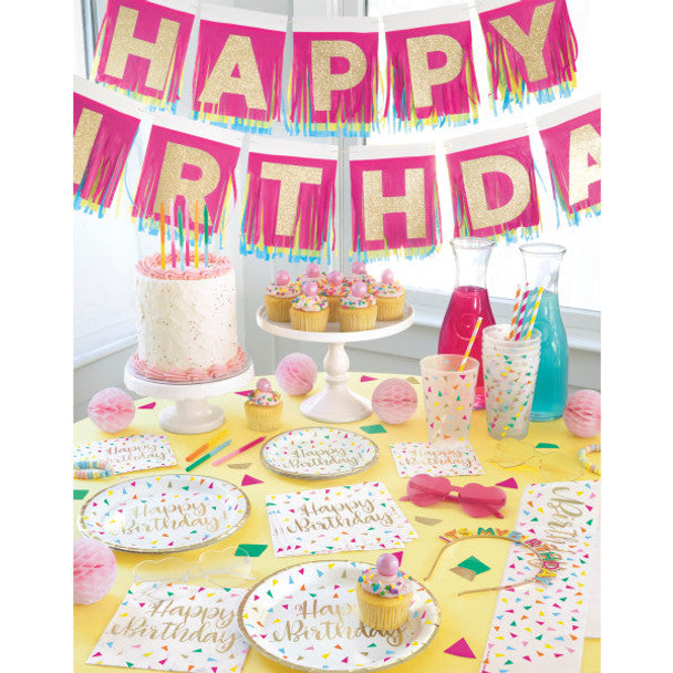 Bright Triangle Birthday 16oz Cups