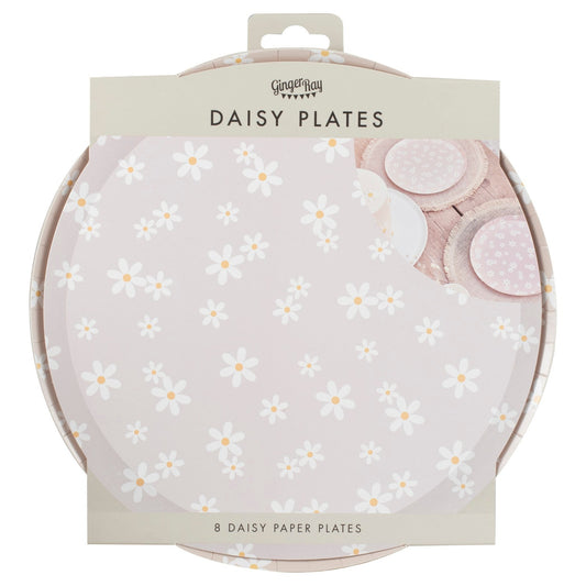 Daisy Floral Paper Plates