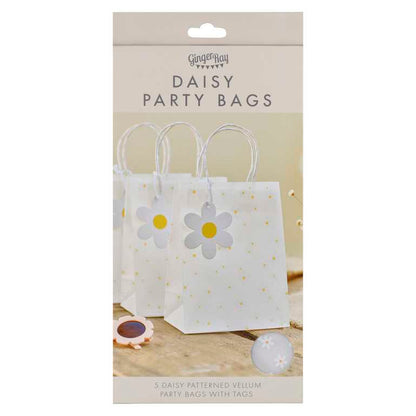 Daisy Print Vellum Party Bags