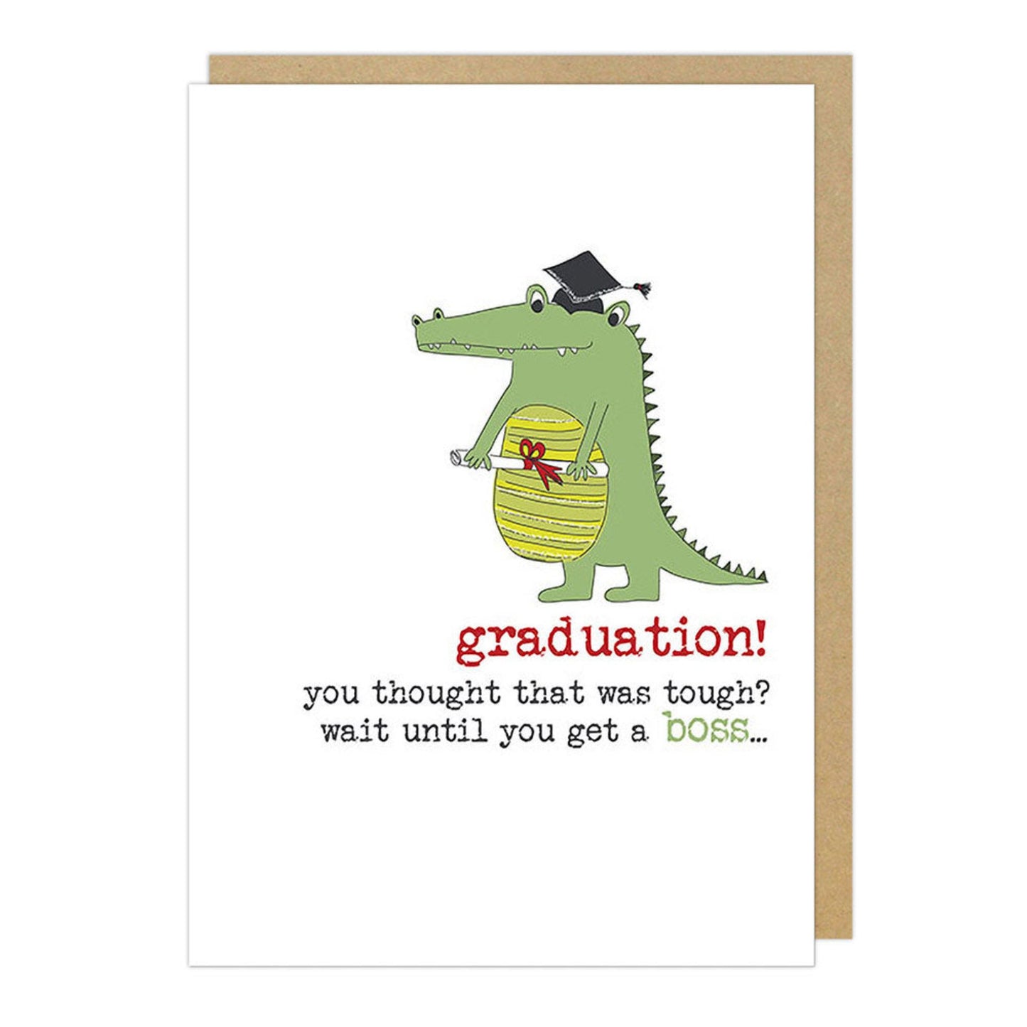 Crocodile Graduation Card