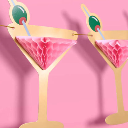Martini Gold Foil Banner 3D