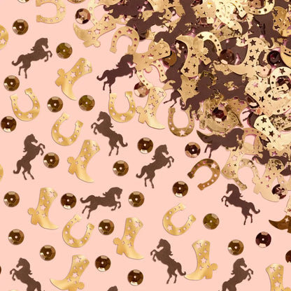 Gold Western Confetti Western Party Cowgirl
