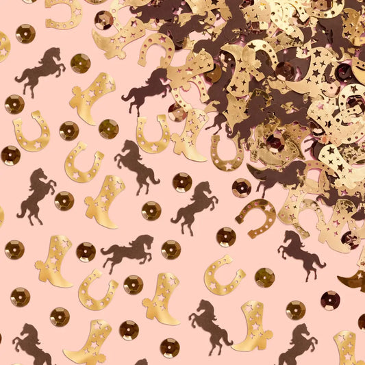 Gold Western Confetti Western Party Cowgirl