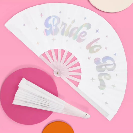Bride To Be Iridescent Folding Fan