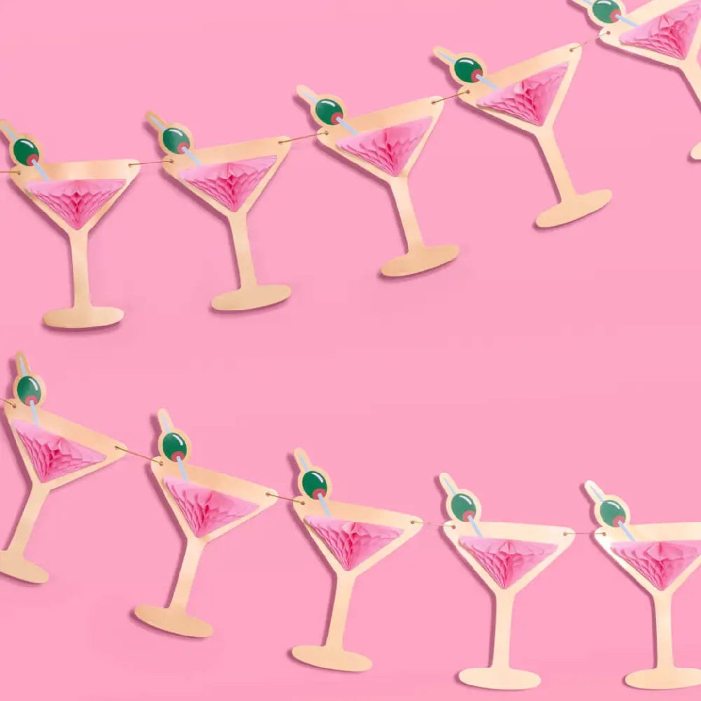 Martini Gold Foil Banner 3D
