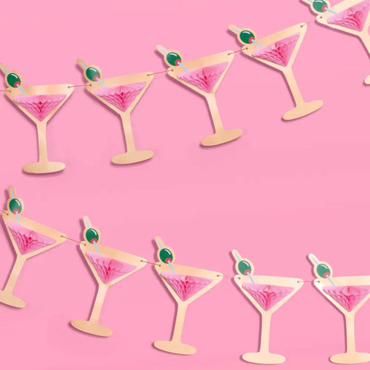 Martini Gold Foil Banner 3D