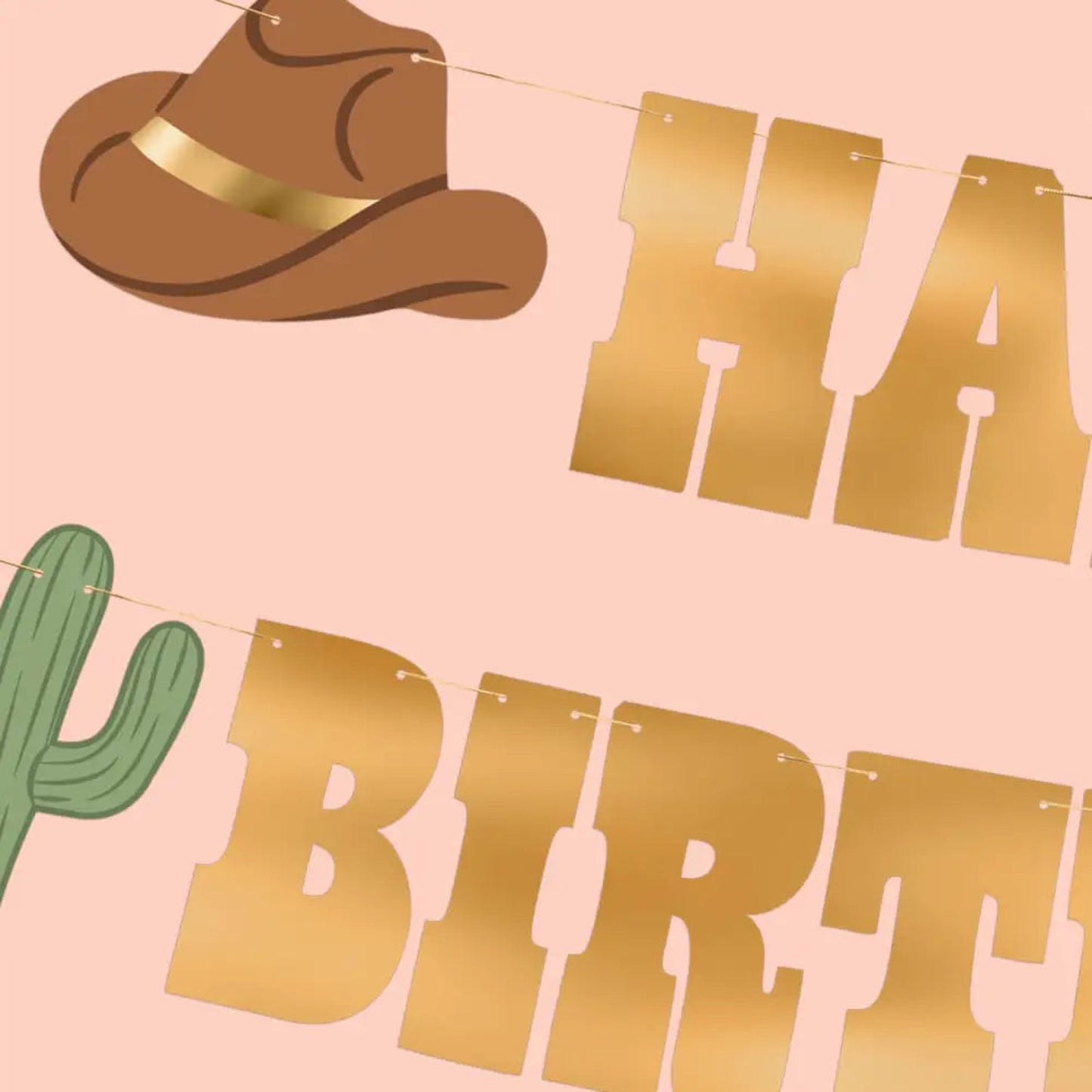 Cowboy Happy Birthday Banner