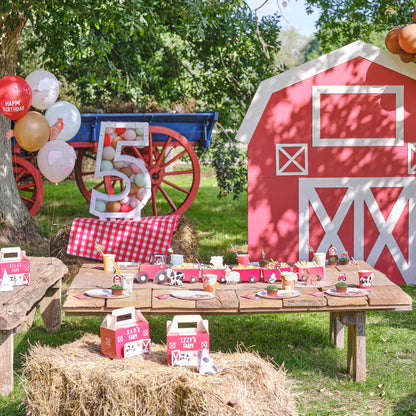 Farm Party Balloon Arch with Card Animals