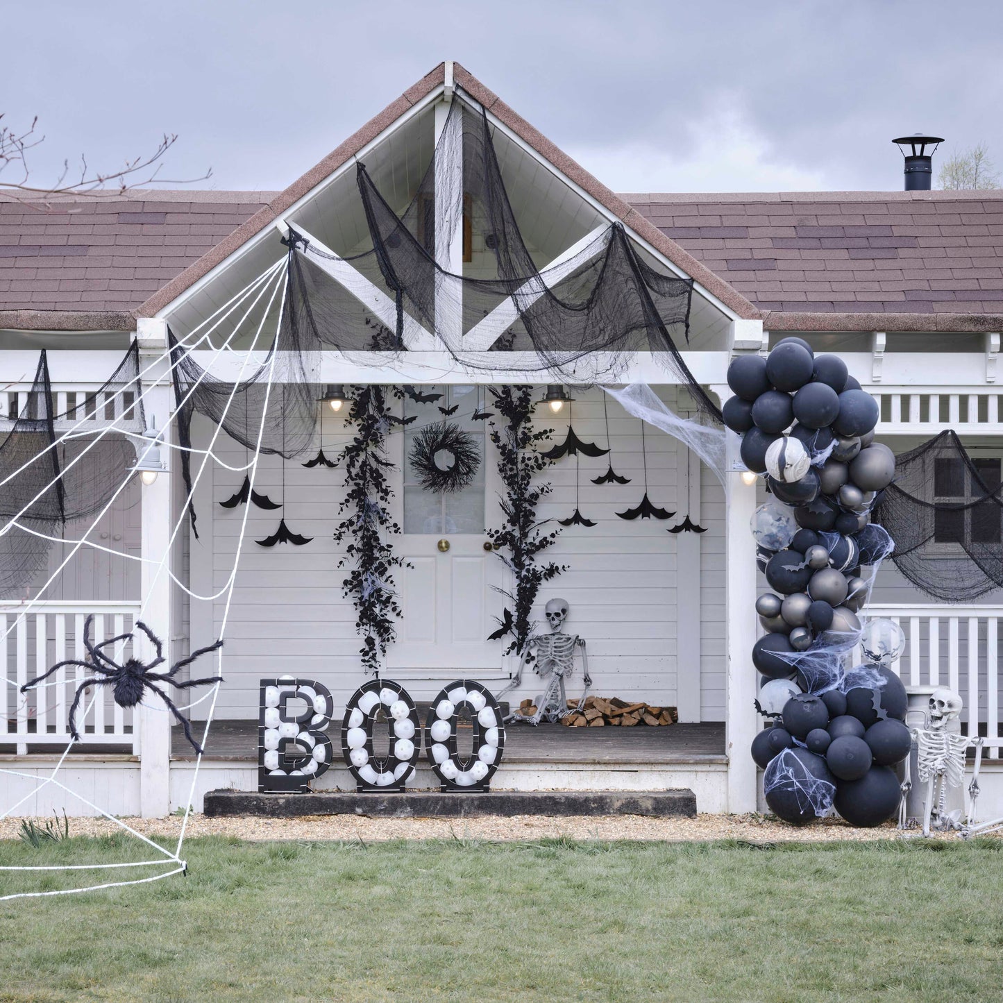 Black Fabric Halloween Backdrop