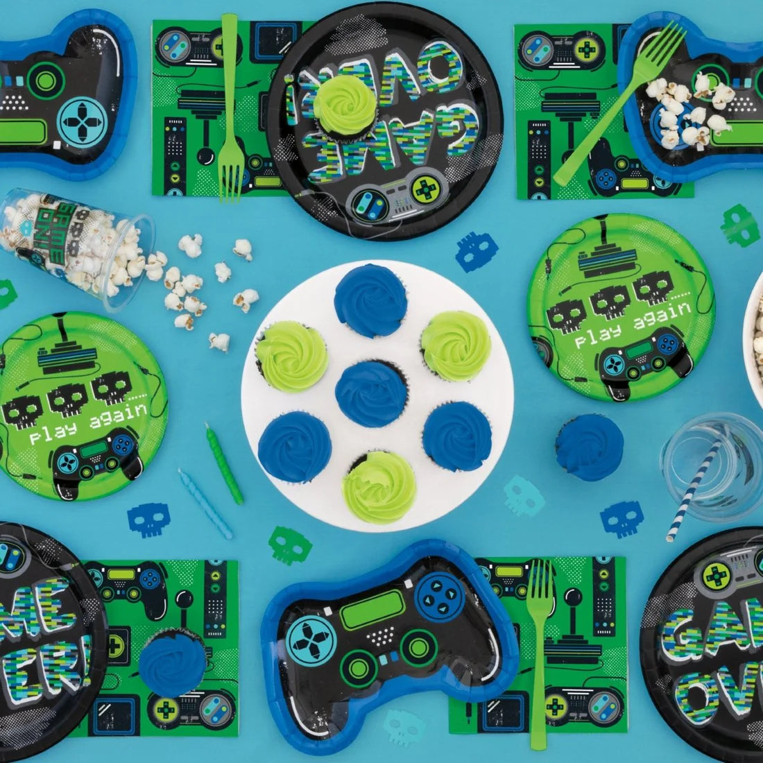 Gamer Birthday Diecut Controllers Garland 7 ft