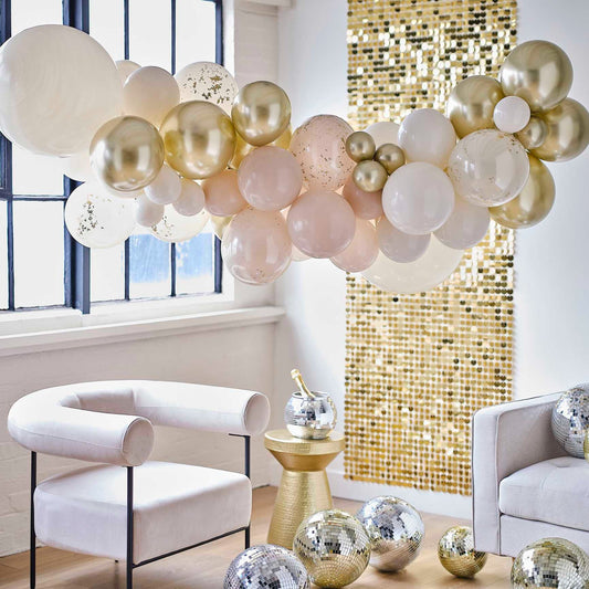 Gold and Neutral Balloon Arch Kit