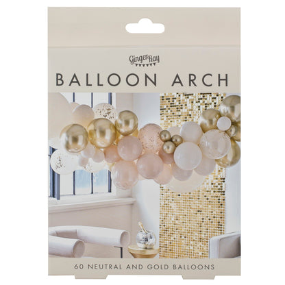 Gold and Neutral Balloon Arch Kit