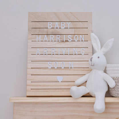 Wooden Letter Board with Letters