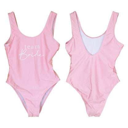 Team Bride Pink Hen Party Swimsuit