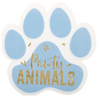 Pawty Animals Paw-Shaped Luncheon Napkins