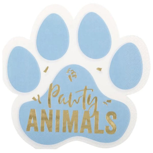 Pawty Animals Paw-Shaped Luncheon Napkins