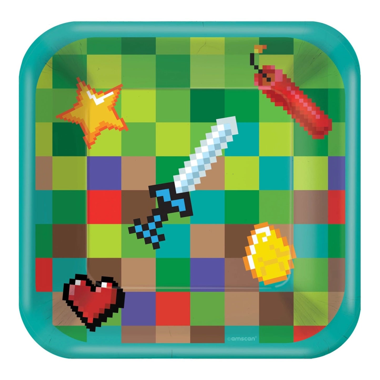 Pixel Party Square Plates