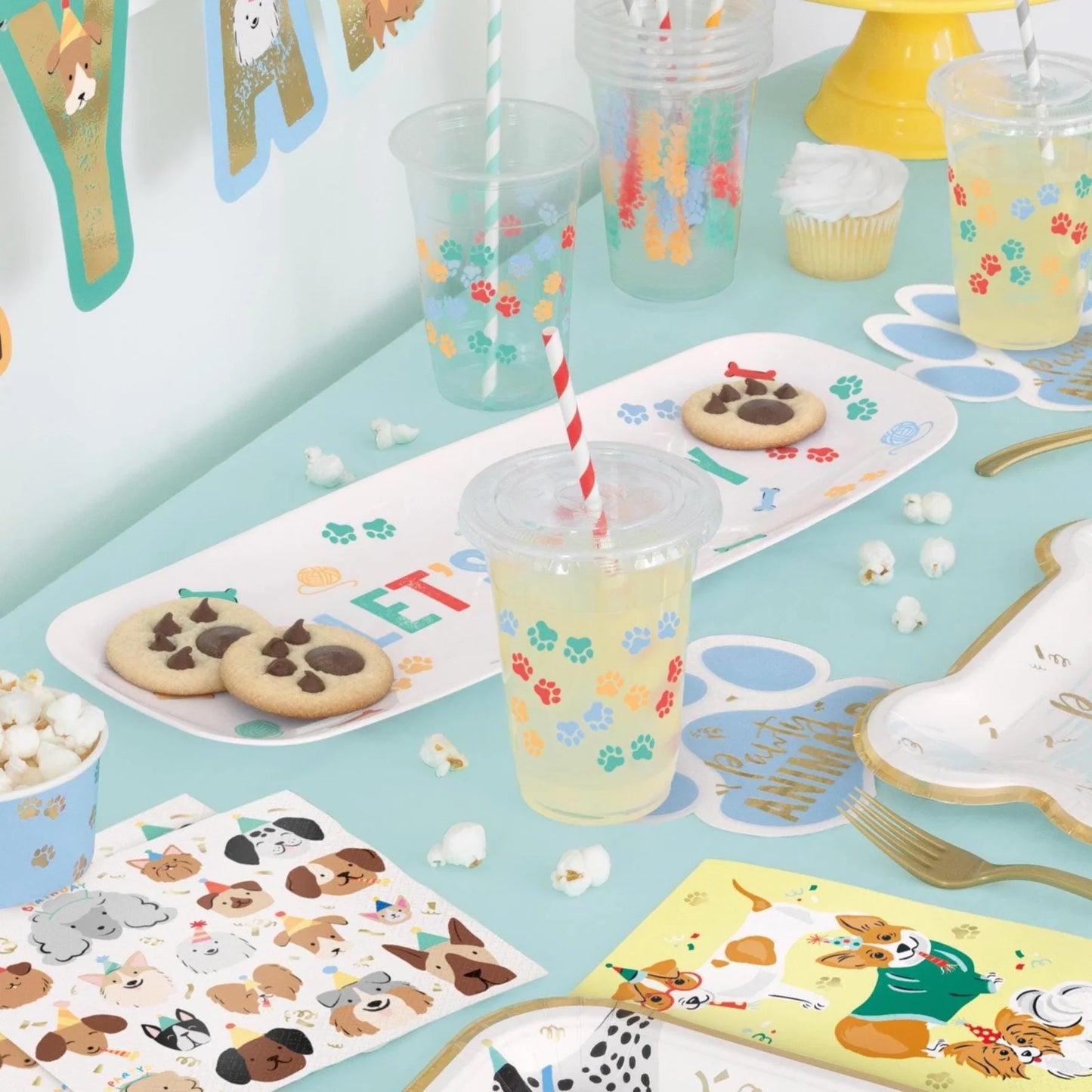 Pawty Animals Paw-Shaped Luncheon Napkins