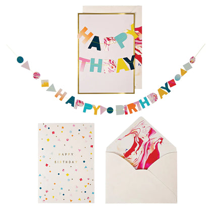 Marble Garland Card