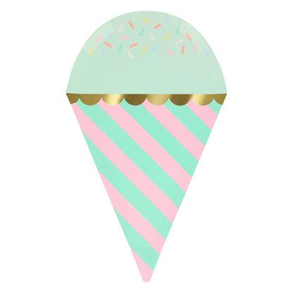 Ice Cream With Sprinkles Plates (x 8)
