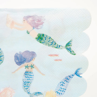 Mermaids Swimming  Napkins