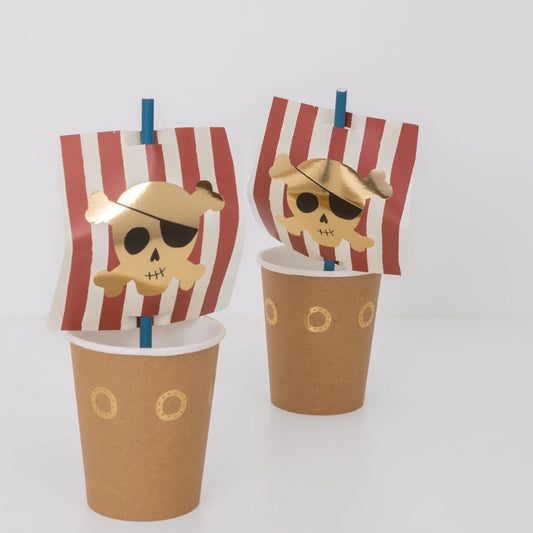 Pirate Party Cups And Straws