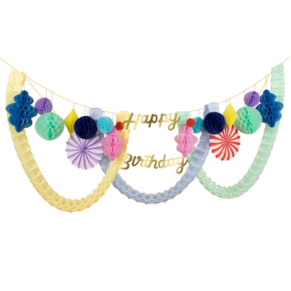 Birthday Party Honeycomb Garland