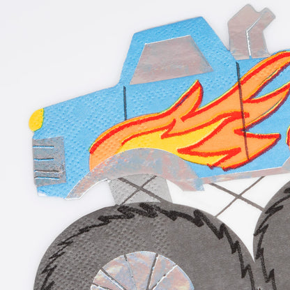Monster Truck Napkins (x 16)