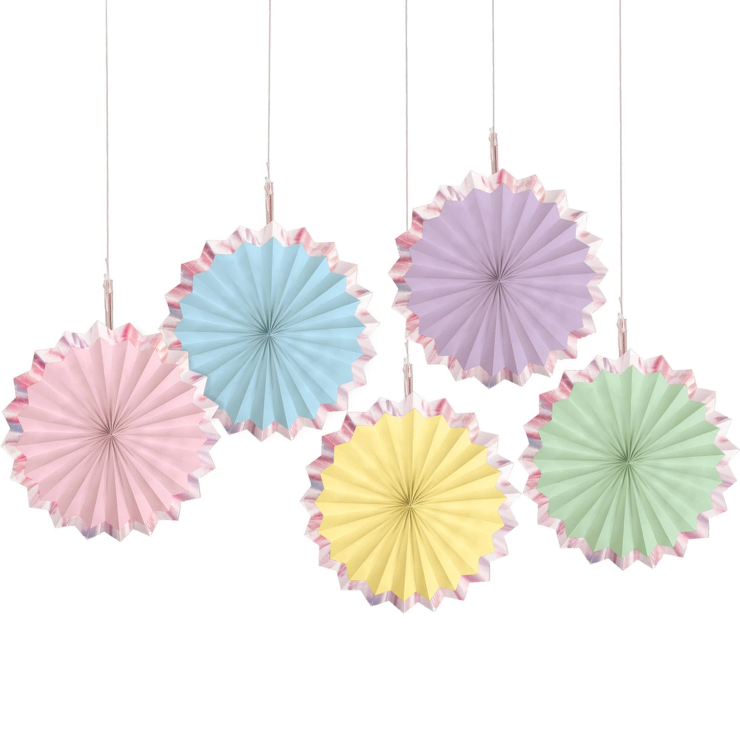 Mini kit de decoración de abanicos en colores pastel