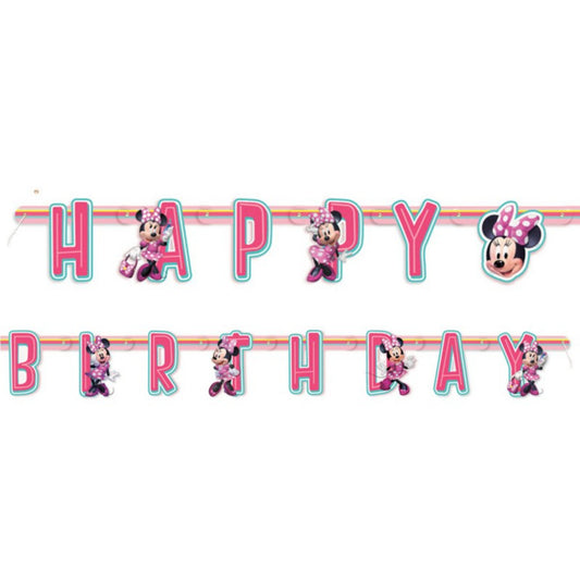 Pancarta de feliz cumpleaños de Minnie Mouse