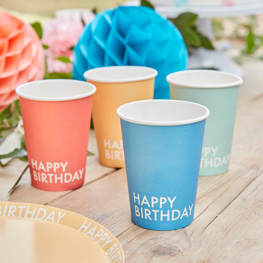 Happy Birthday Paper Cups