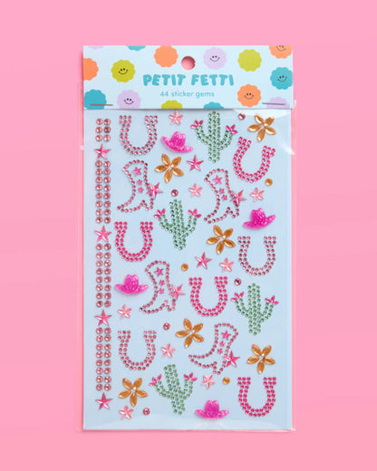 Stickers Pink Gems Cowgirl