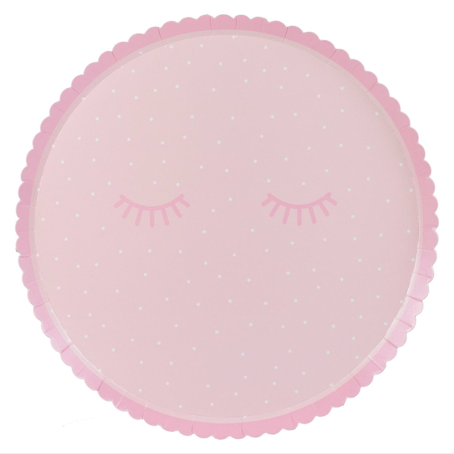 Pink Polka Dot Pamper Party Paper Plates