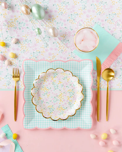 Gingham Plate Set