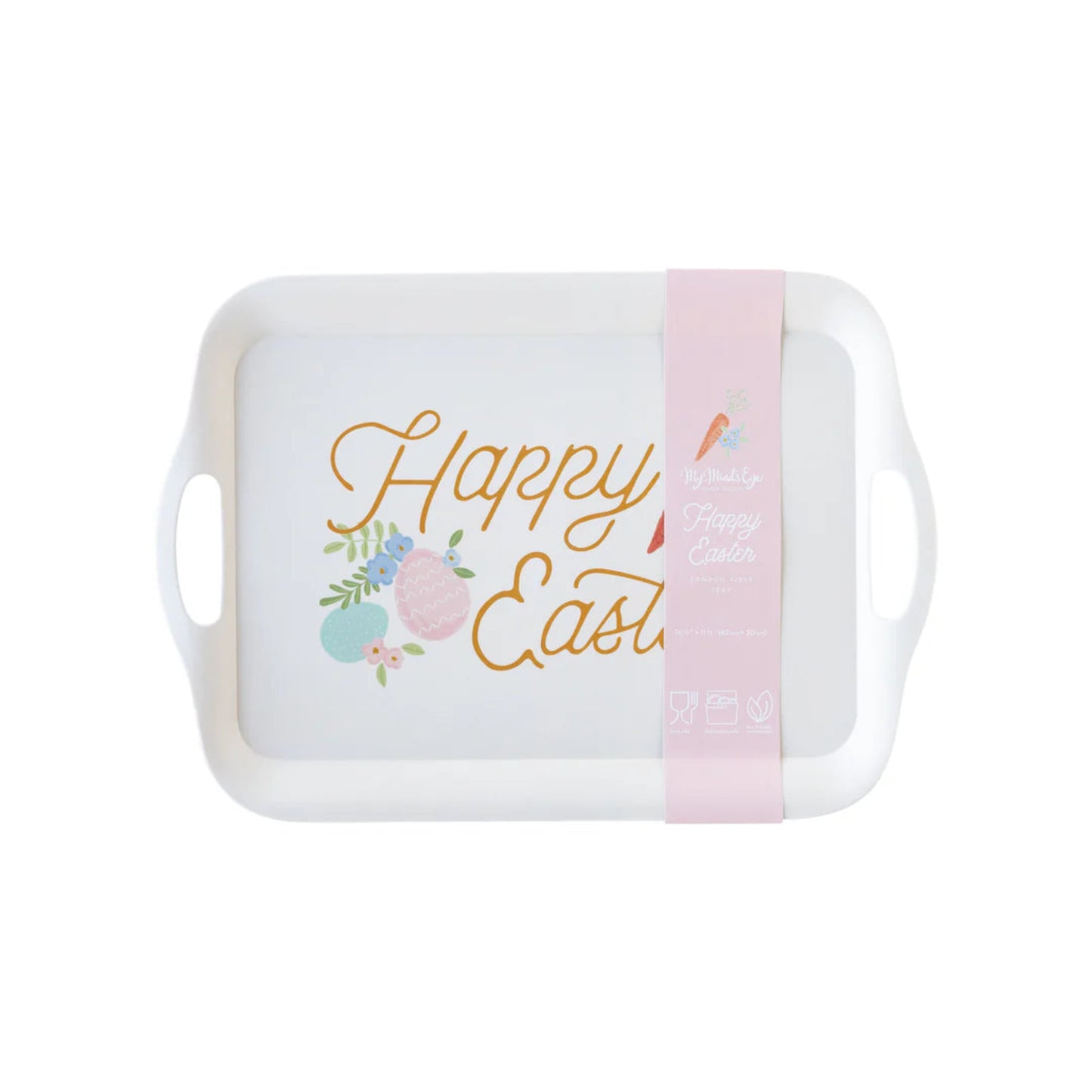 Happy Easter Reusable Bamboo Tray