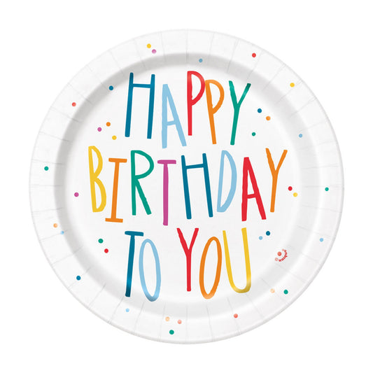 Birthday Mayhem Round 7" Dessert Plates 8ct