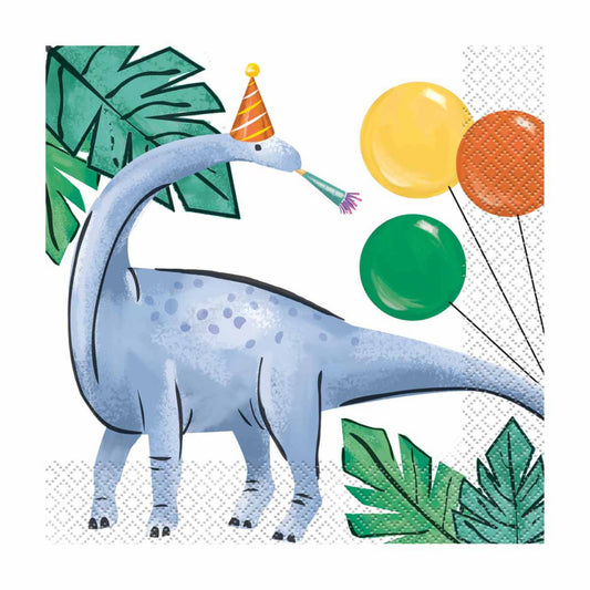 Partying Dinosaurs Luncheon Napkins 16ct