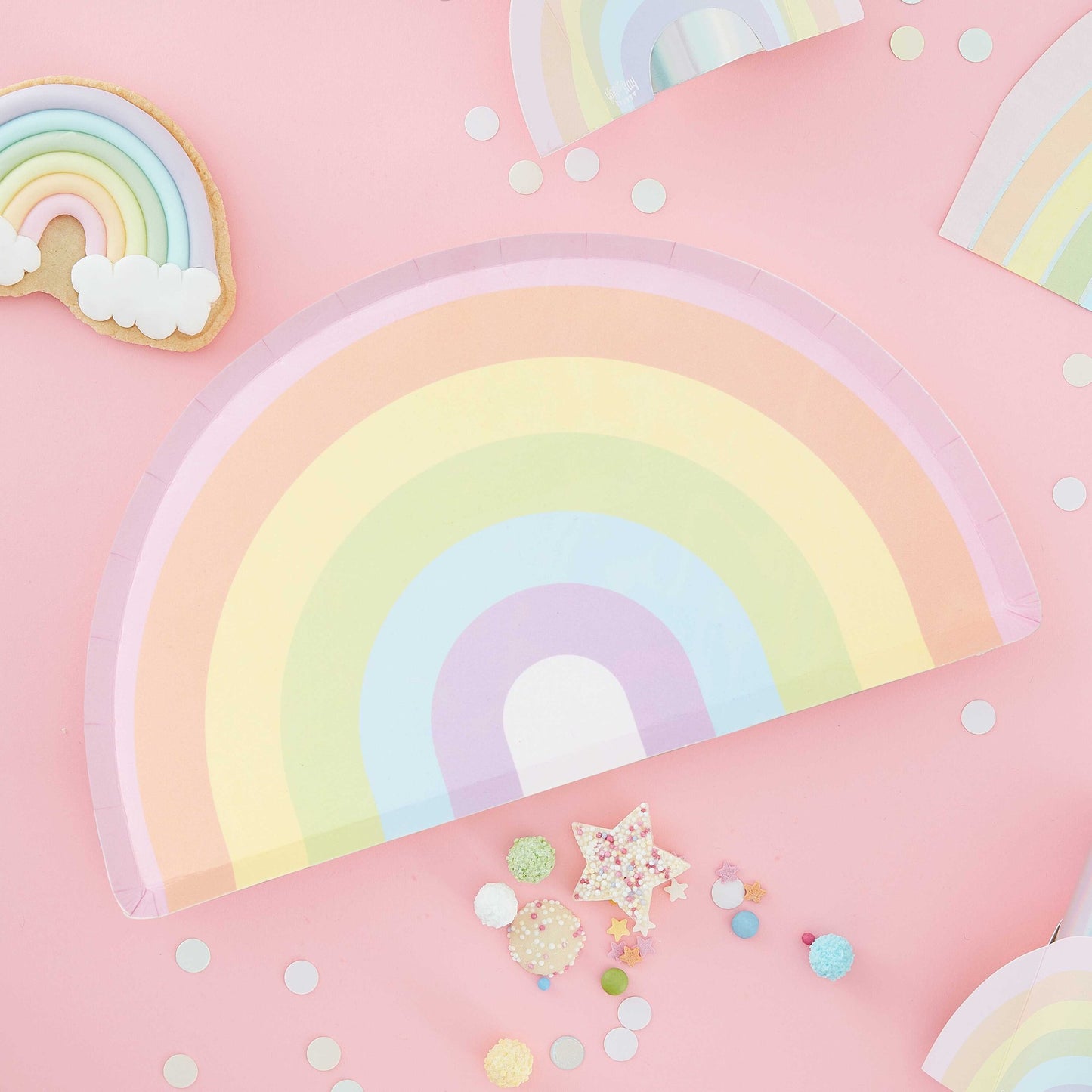 Pastel Rainbow Plates