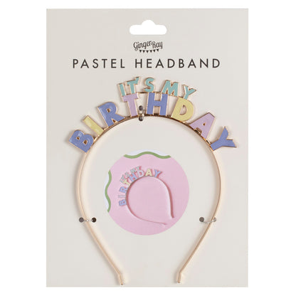 Pastel It's My Birthday Headband