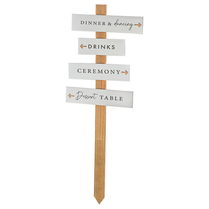 Wooden Wedding Signpost & Wedding Signs