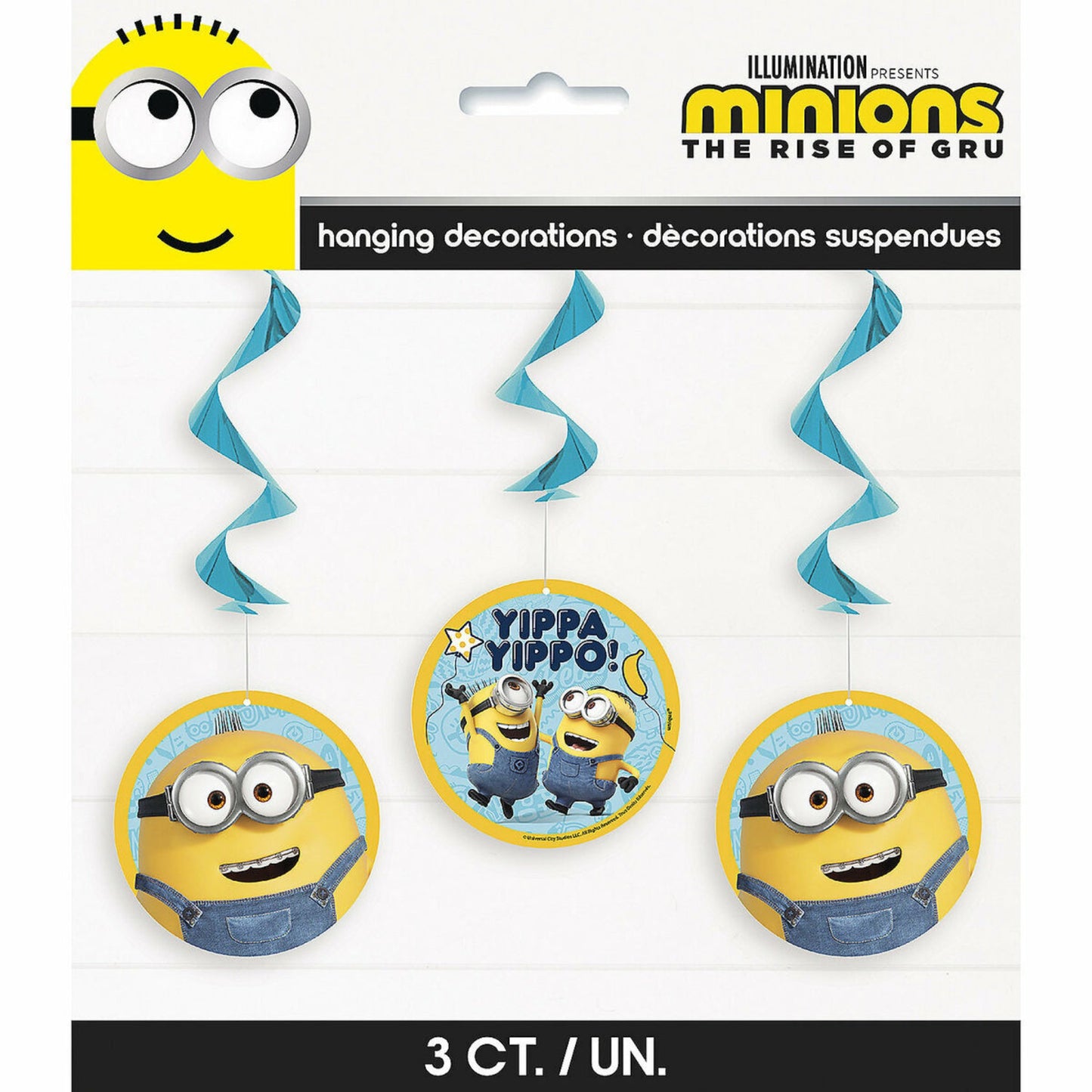 Minions colgando remolinos, fiesta